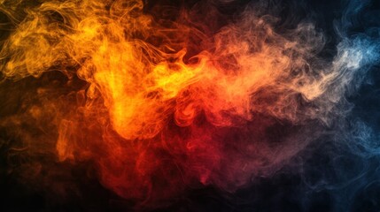 Abstract Smoke Swirls in Vibrant Hues