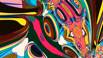 Colorful abstract psychedelic liquid and fluid background pattern 2025