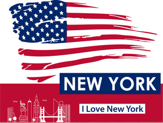 NewYork city logo - New York City building illustrator