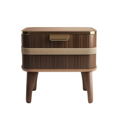 Luxury and classic bedside table isolated on transparent or white background