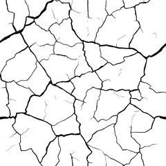 Abstract Cracked Surface Pattern with Black Lines