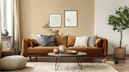 modern living room Generated AI 