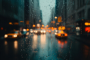 rain in the city