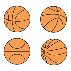 set of basketball balls