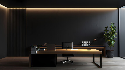 modern dining room with table  generated AI