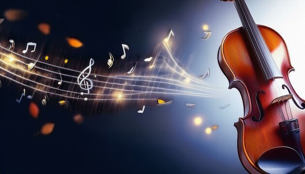 violin and music notes