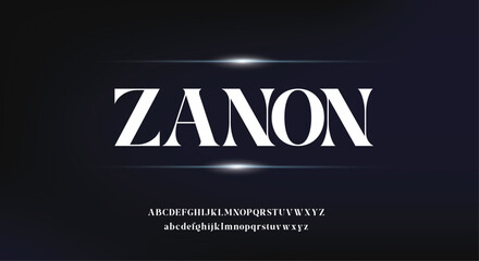 Zanon serif font in modern style. Elegant wedding alphabet letters font and number. Typography Luxury classic lettering serif fonts decorative vintage retro logo