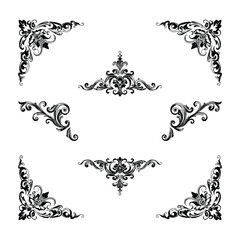 Ornate Vintage Decorative Flourishes Set