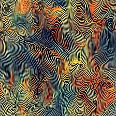 Obraz premium Abstract Zebra Stripes Pattern Colorful Wavy Lines