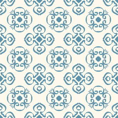 Flower Pattern Ethnic Geometric native tribal boho motif aztec textile fabric carpet mandalas African