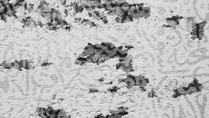 Arabic calligraphy wallpaper on a white wall with a black interlocking background subtitles...