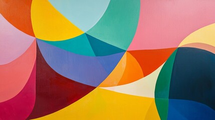 Fototapeta premium Create an abstract artwork showcasing the principles of color theory with harmonious color combinations and interactions 