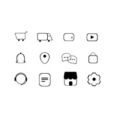 set of e commerce icons