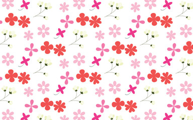 Seamless floral pattern design vector