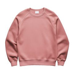 Fototapeta premium Empty pink sweatshirt mockup isolated on transparent or white background