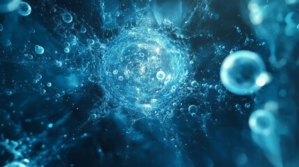 sky-fi background blue. concept of the future. city of the future, space. scientific achievements in the future.