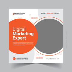 Digital business marketing social media post and web banner template eps


