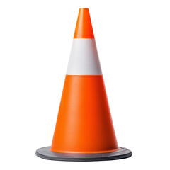 Traffic Cone  isolated on transparent or white background