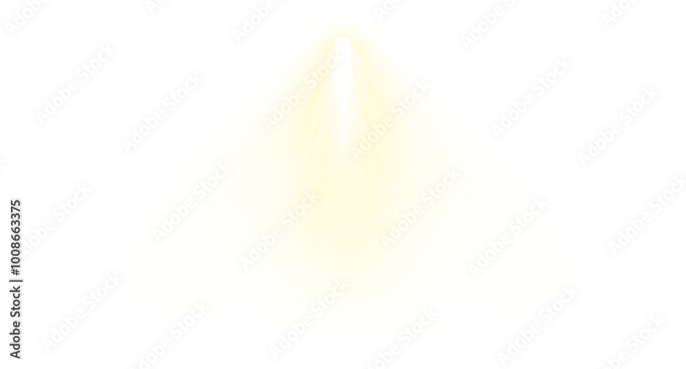 Canvas Prints stylish spotlight lighting effect on transparent background