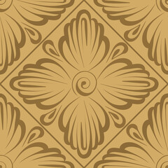 Abstract geometric floral seamless pattern. Modern stylish texture repeating. Vector background.