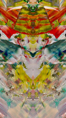 Fototapeta premium Abstract background wallpaper. Ethnic pattern. Mixtures of oil paint. Trendy hand painting canvas. Wall decor and Wall art prints Idea. 3D Texture. Art object