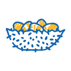 natural egg chicken farm food doodle icon sketch vector. natural egg chicken farm food sign. isolated symbol illustration