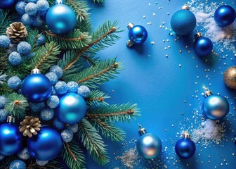 Serene Blue Backgrounds for a Joyful Christmas Celebration and Festive Season Imagery Inspiration