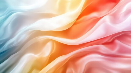 An abstract composition of multi-colored flowing fabric, presenting a dynamic and vibrant scene, capturing the essence of movement and artistic creativity.