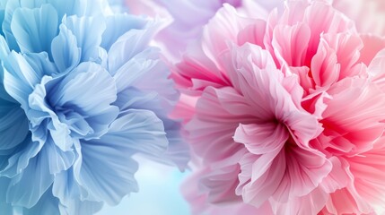 Obraz premium Serene Watercolor Botanical Background with Delicate 3D Flowers for Wallpaper and Prints