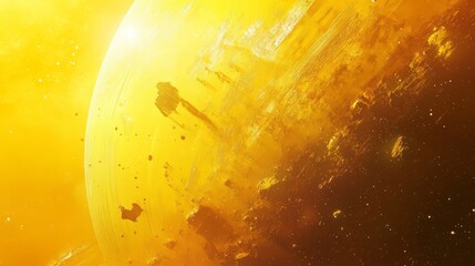 sky-fi background yellow. concept of the future. city of the future, space. scientific achievements in the future.