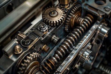 close up of an car engine