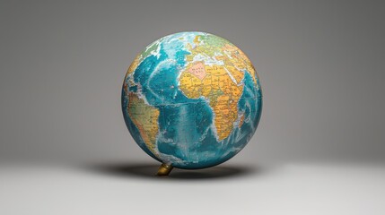 A vibrant, detailed globe showcasing continents, oceans, and geographical features for educational and decorative use.