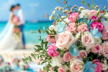 Fototapeta premium Photorealistic beautiful young woman on the sea generative AI