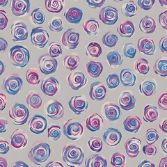 Watercolor Floral Pattern Abstract Seamless Background