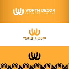 decorative letter W logo branding