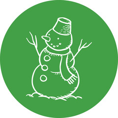 Christmas, New Year Vector Icon element, Isolated white background