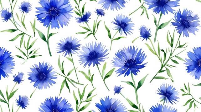 watercolor Cornflower abstrack background