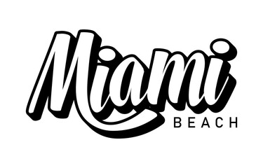 Miami beach typography design vector illustration
