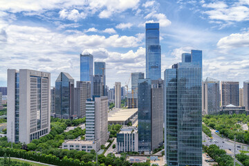 Fototapeta premium Modern urban architecture scenery in Xi'an, China