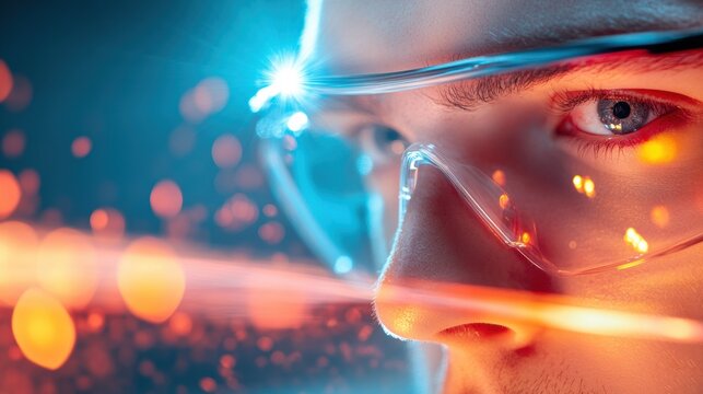 A team of engineers tests a cutting edge device in a controlled environment, using advanced sensors and data capture.