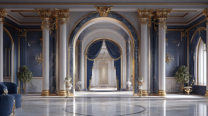 Obraz premium Luxurious royal arch palace background