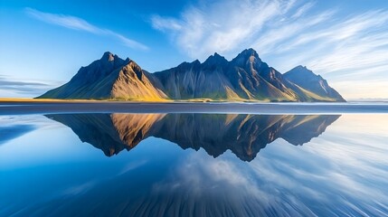 lake and mountains
