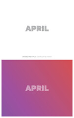 April typography editable colour,  Suitable for brand, business logo or calendar design. Eps 10 vector.