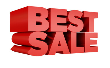 red sale tag, best sale  3d text rendering