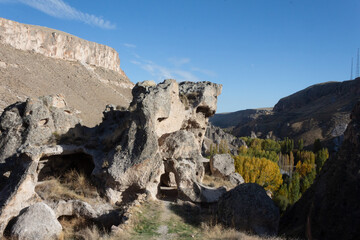 landscape hiking in  Soganli Vadesi or Soganli Valley in Turkey