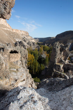 landscape hiking in  Soganli Vadesi or Soganli Valley in Turkey