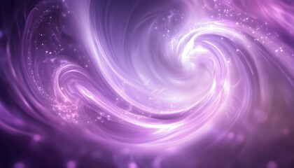 Obraz premium Abstract Purple and White Swirling Energy with Glowing Particles