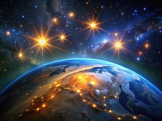 Stunning Orion Constellation in a Clear Night Sky with Stars and Cosmic Beauty Above the Earth