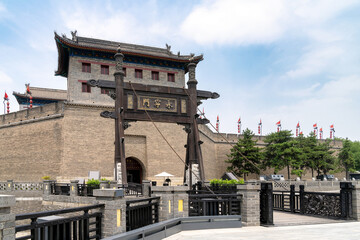 Ming Dynasty city wall gate in Xi'an, China