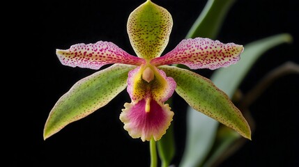 purple and yellow orchid